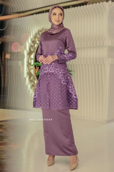 KURUNG PAHANG BUNGA CINTA DARK PURPLE 